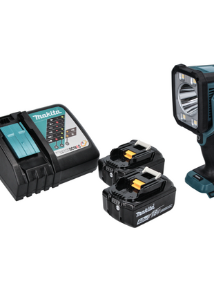 Makita DML 812 RG lampe de poche LED à batterie 18 V 1250 lm + 2x batteries 6,0 Ah + chargeur