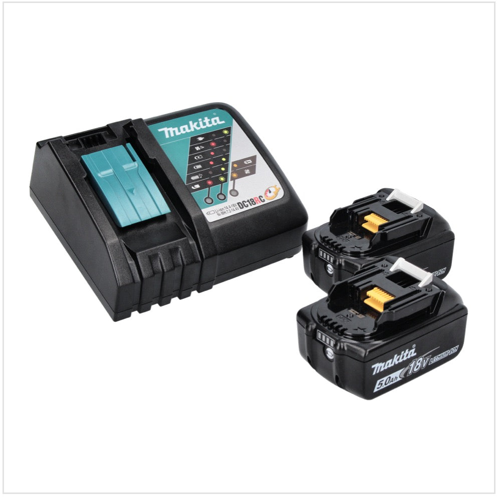 Makita DHP 485 RT perceuse à percussion sans fil 18 V 50 Nm sans balais + 2 batteries 5,0 Ah + chargeur