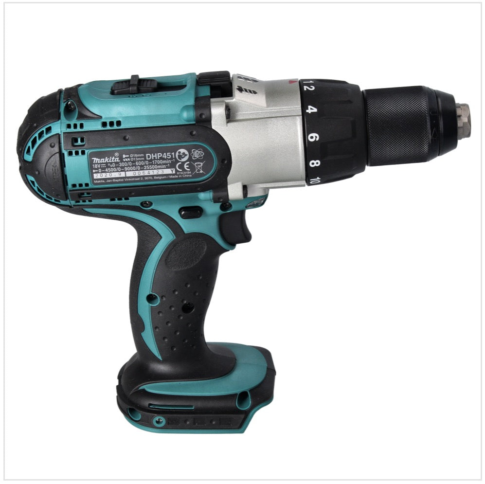 Makita DHP 451 RG1 perceuse à percussion sans fil 18 V 80 Nm + 1x batterie 6,0 Ah + chargeur