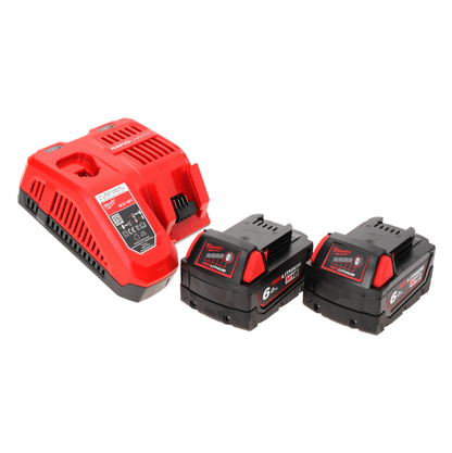 Kit de démarrage Milwaukee M18 NRG-602 2x batterie 18 V 6,0 Ah / 6000 mAh (2x 4932451244) + chargeur rapide M12-18 FC (4932451079)