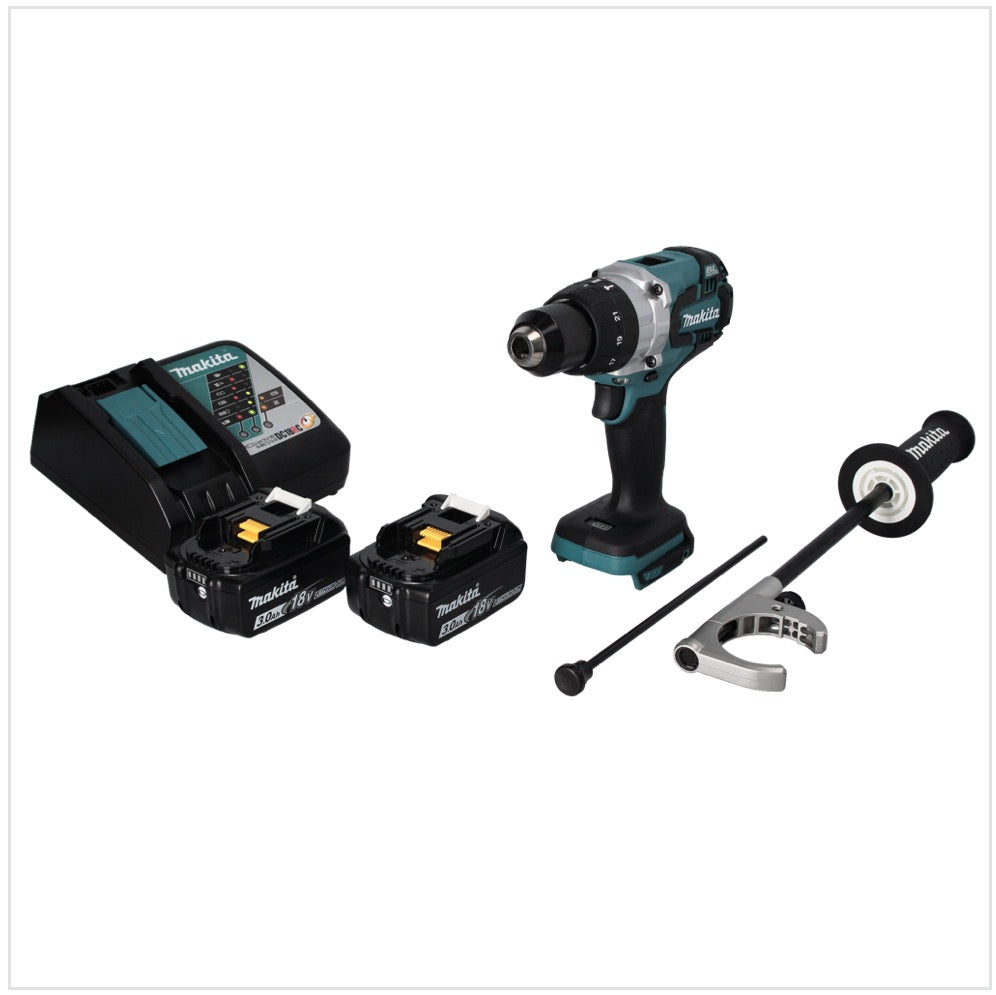 Makita DHP 481 RF Akku Schlagbohrschrauber 18 V 115 Nm Brushless + 2x Akku 3,0 Ah + Ladegerät - Toolbrothers