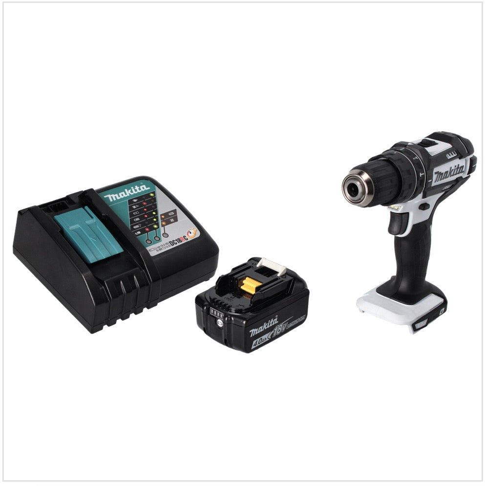 Makita DHP 482 RM1 W Akku Schlagbohrschrauber 18 V 62 Nm + 1x Akku 4,0 Ah + Ladegerät - Toolbrothers