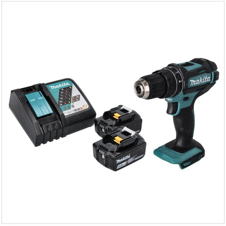 Makita DHP 482 RT Akku Schlagbohrschrauber 18 V 62 Nm + 2x Akku 5,0 Ah + Ladegerät - Toolbrothers