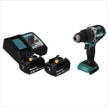 Makita DHP 484 RF perceuse à percussion sans fil 18 V 54 Nm sans balais + 2 batteries 3,0 Ah + chargeur