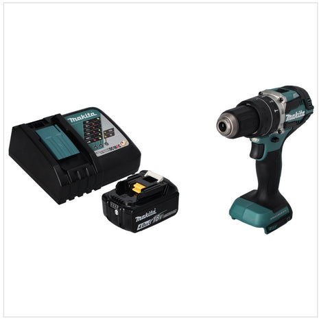 Makita DHP 484 RM1 Akku Schlagbohrschrauber 18 V 54 Nm Brushless + 1x Akku 4,0 Ah + Ladegerät