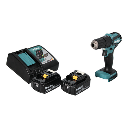 Makita DHP 483 RM perceuse à percussion sans fil 18 V 40 Nm sans balais + 2 batteries 4,0 Ah + chargeur