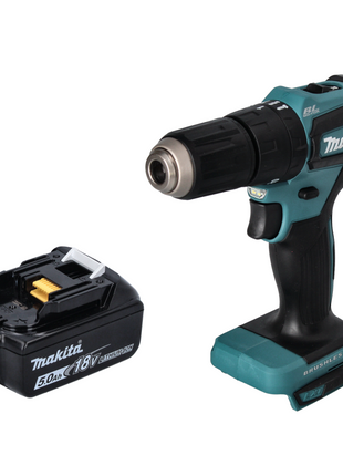 Makita DHP 483 T1 Akku Schlagbohrschrauber 18 V 40 Nm Brushless + 1x Akku 5,0 Ah - ohne Ladegerät