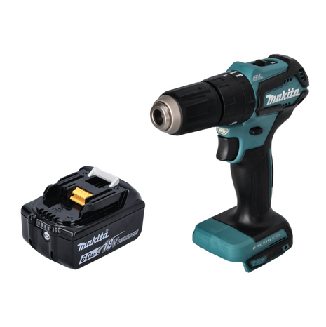 Makita DHP 483 G1 perceuse à percussion sans fil 18 V 40 Nm sans balais + 1x batterie 6,0 Ah - sans chargeur