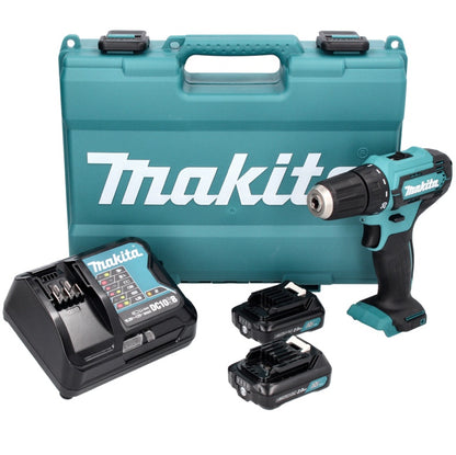 Makita DF 333 DSAE Akku Bohrschrauber 12 V max. 30 Nm + 2x Akku 2,0 Ah + Ladegerät + Koffer