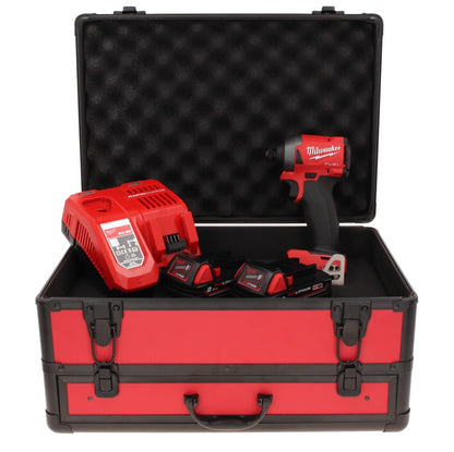 Clé à chocs sans fil Milwaukee M18 FID2-202FC TX 18 V 1/4" 226 Nm + 2x batteries 2,0 Ah + chargeur + coffret TX