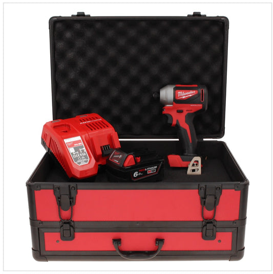 Milwaukee M18 BLID2-601FC TX Akku Schlagschrauber 18 V 180 Nm 1/4" Brushless + 1x Akku 6,0 Ah + Ladegerät + TX Koffer