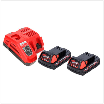 Clé à chocs sans fil Milwaukee M18 BLID2-202FC TX 18 V 180 Nm 1/4" brushless + 2x batteries 2,0 Ah + chargeur + mètre pliant + coffret TX