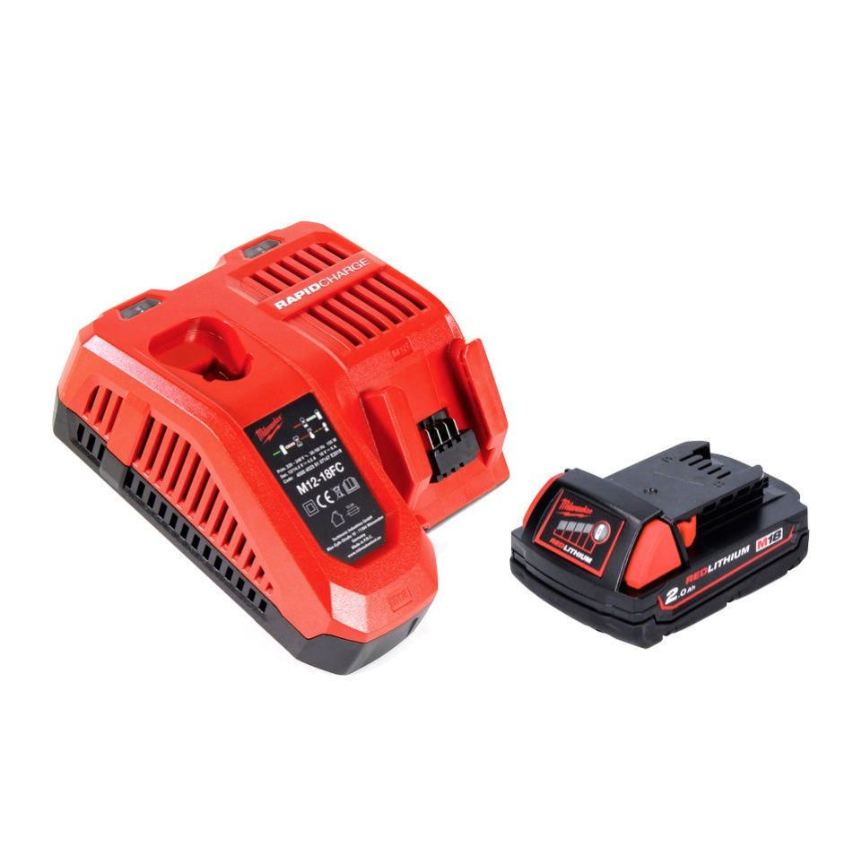 Milwaukee M18 FPD2-201FC TX Akku Schlagbohrschrauber 18 V 135 Nm Brushless + 1x Akku 2,0 Ah + Ladegerät + TX Koffer