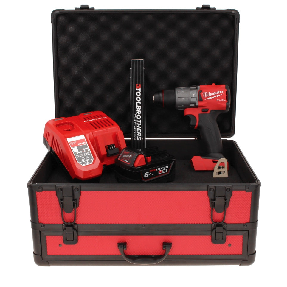 Milwaukee M18 FPD2-601FC TX Akku Schlagbohrschrauber 18 V 135 Nm Brushless + 1x Akku 6,0 Ah + Ladegerät + Gliedermaßstab + TX Koffer