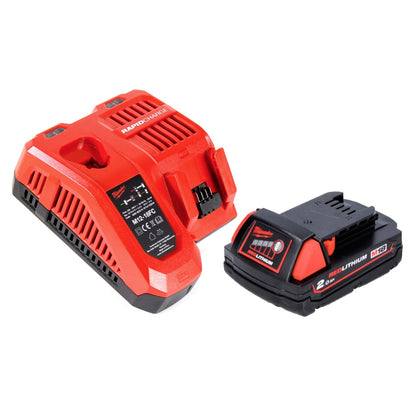 Milwaukee M18 FPD2-201FC TX Akku Schlagbohrschrauber 18 V 135 Nm Brushless + 1x Akku 2,0 Ah + Ladegerät + Gliedermaßstab + TX Koffer