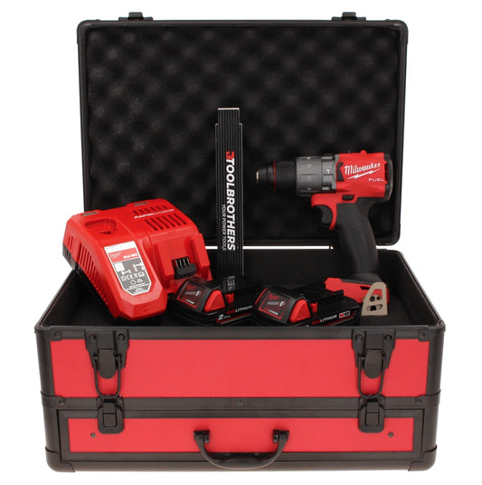 Milwaukee M18 FPD2-202FC TX Akku Schlagbohrschrauber 18 V 135 Nm Brushless + 2x Akku 2,0 Ah + Ladegerät + Gliedermaßstab + TX Koffer