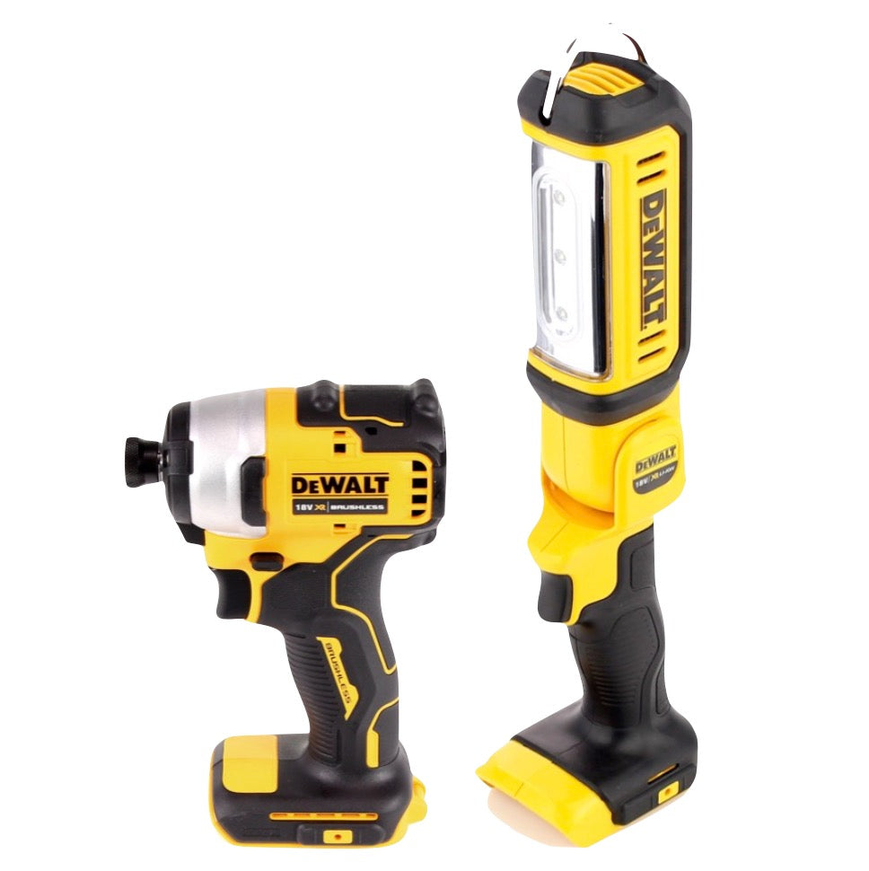 Clé à chocs sur batterie DeWalt DCF 809 P1 TX 18 V sans balais + lampe sur batterie DCL 050 18 V + 1x batterie 5,0 Ah + chargeur + mètre pliant + mallette TX