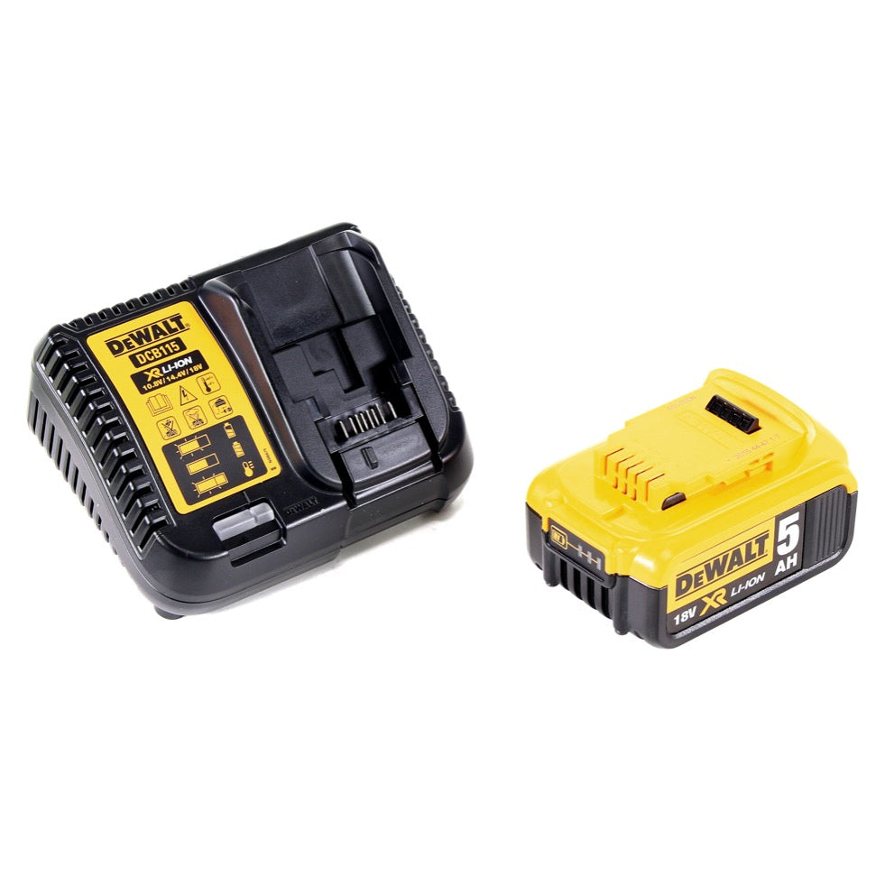 Clé à chocs sur batterie DeWalt DCF 809 P1 TX 18 V sans balais + lampe sur batterie DCL 050 18 V + 1x batterie 5,0 Ah + chargeur + mètre pliant + mallette TX