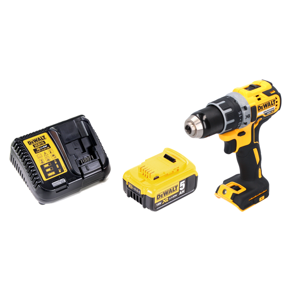 Perceuse-visseuse sans fil DeWalt DCD 791 P1 18 V 70 Nm sans balais + 1 batterie 5,0 Ah + chargeur