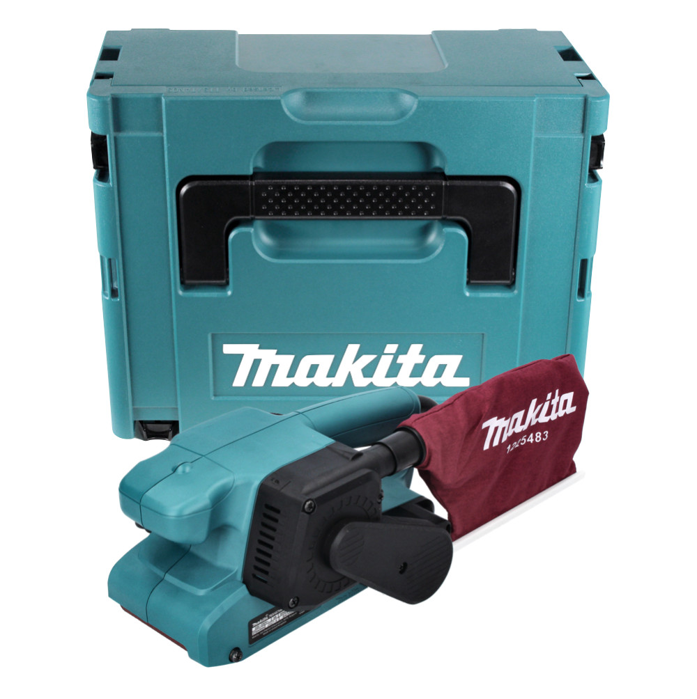 Ponceuse à bande électrique Makita 9910 J 650 W 76 mm + Makpac