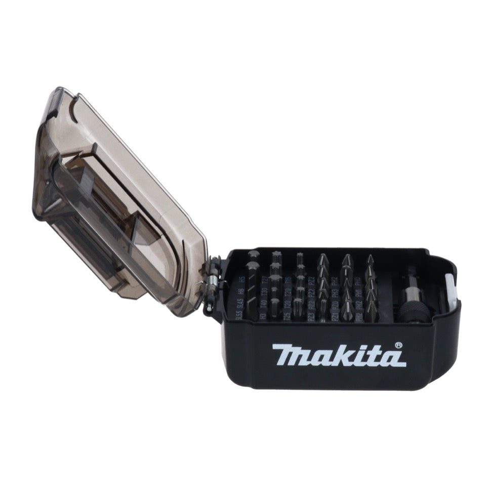 Jeu d'embouts de batterie Makita 31 pièces au format batterie (E-00016) fendu / Phillips / Pozidriv / Torx / Allen