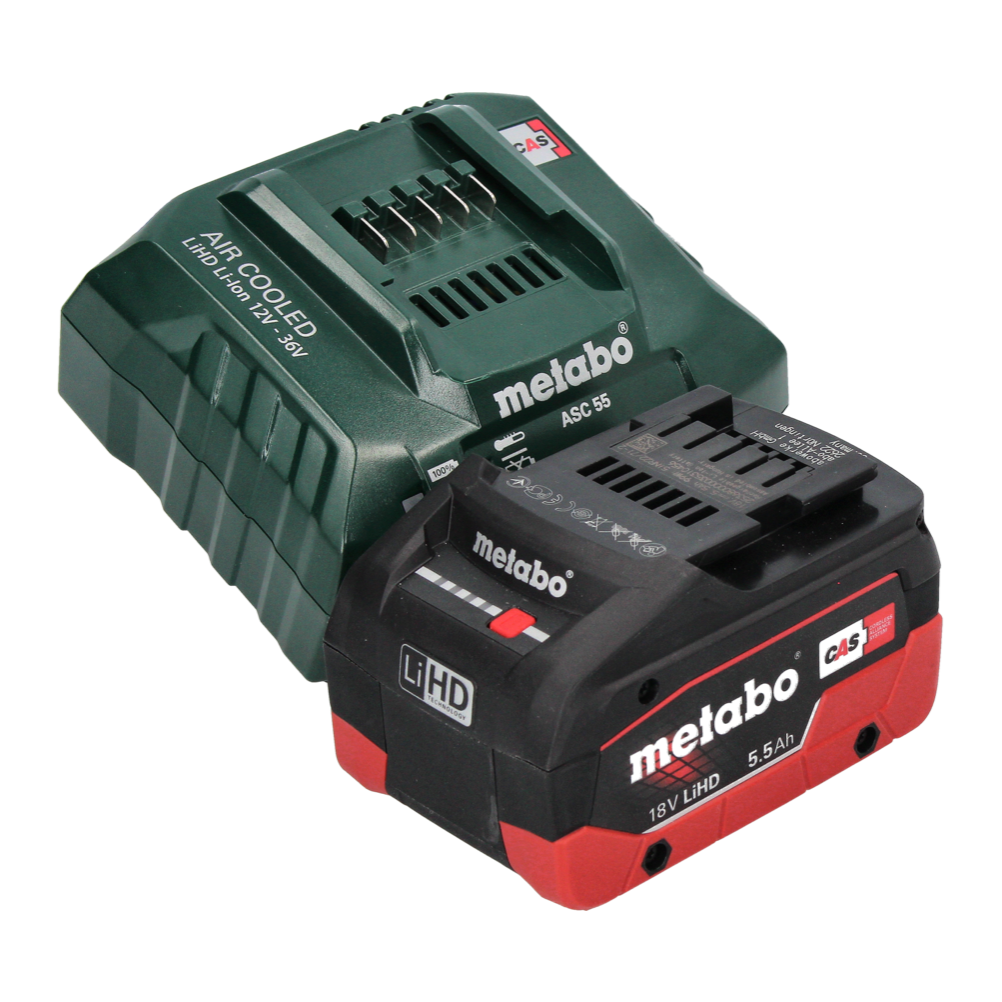 Perceuse à percussion sans fil Metabo SB 18 LT BL 18 V 75 Nm sans balais + 1 batterie 5,5 Ah + chargeur + jeu d'embouts 32 pièces + métaBOX