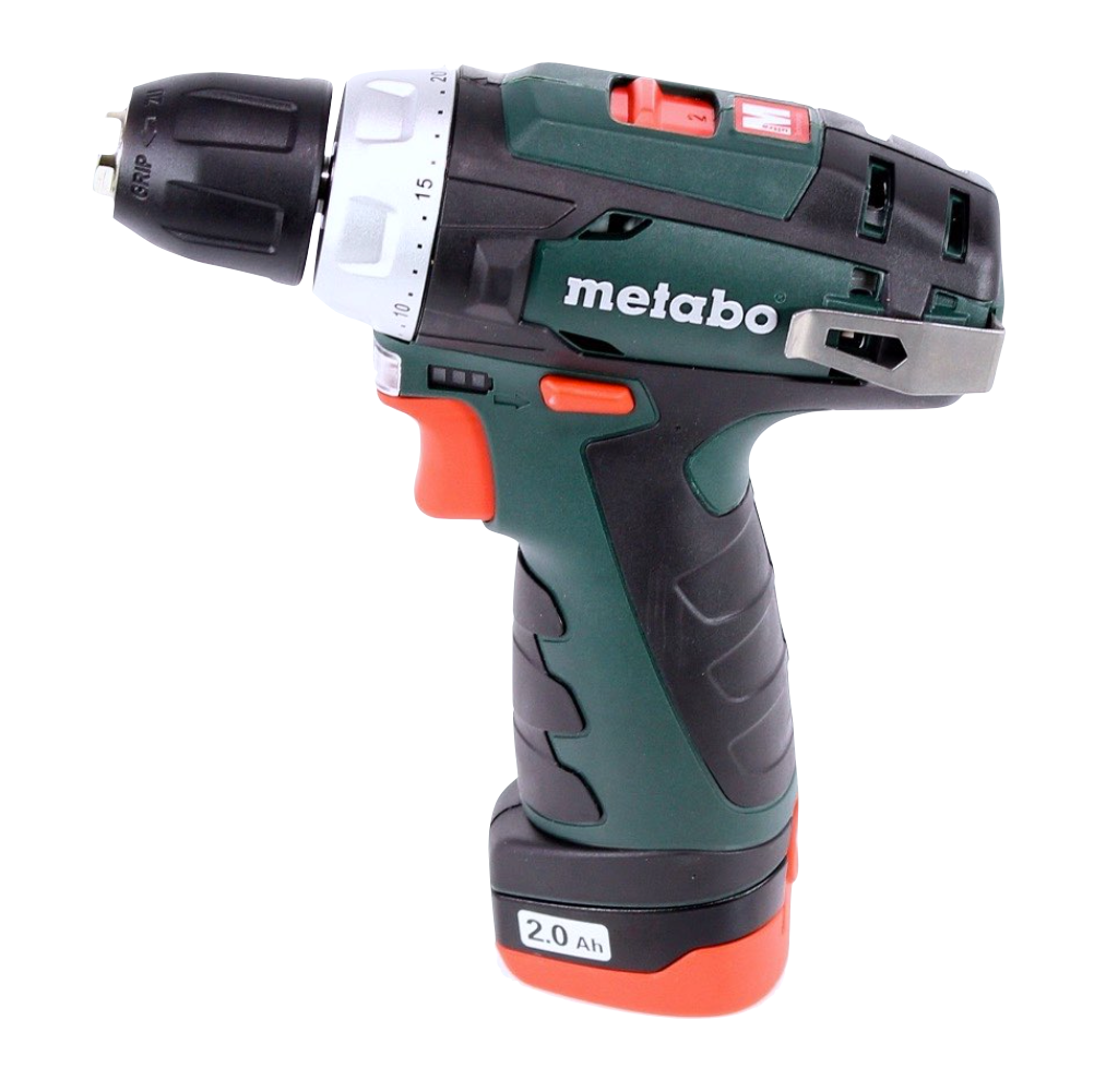 Metabo Power Maxx BS 10,8 Akku Bohrschrauber 10,8 V + 2x Akku 2,0 Ah + Ladegerät + 32 tlg. Bit Set + Koffer