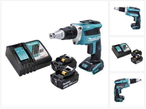 Makita DFS 452 RT Akku Schnellbauschrauber 18 V Brushless + 2x Akku 5,0 Ah + Ladegerät - Toolbrothers