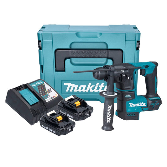 Makita DHR 171 RAJ marteau perforateur sur batterie 18 V 1,2 J SDS plus brushless + 2x batterie 2,0 Ah + chargeur + Makpac