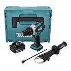 Makita DHP 458 T1J perceuse à percussion sans fil 18 V 91 Nm + 1x batterie 5,0 Ah + Makpac - sans chargeur