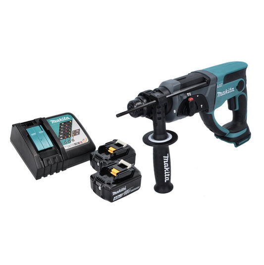 Makita DHR 202 RM Akku Kombihammer 18 V 2,0 J SDS Plus + 2x Akku 4,0 Ah + Ladegerät