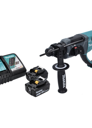 Makita DHR 202 RT marteau combiné à batterie 18 V 2,0 J SDS Plus + 2x batteries 5,0 Ah + chargeur