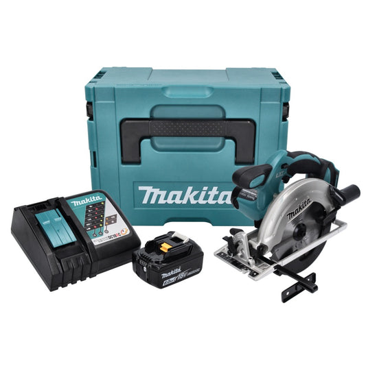 Makita DSS 611 RG1J scie circulaire sur batterie 18 V 165 mm + 1x batterie 6,0 Ah + chargeur + Makpac