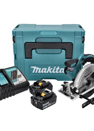 Makita DSS 611 RGJ scie circulaire sur batterie 18 V 165 mm + 2x batteries 6,0 Ah + chargeur + Makpac