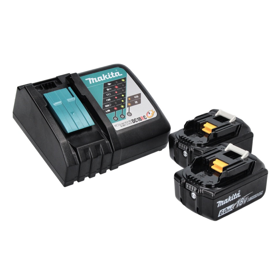 Makita DSS 611 RGJ scie circulaire sur batterie 18 V 165 mm + 2x batteries 6,0 Ah + chargeur + Makpac