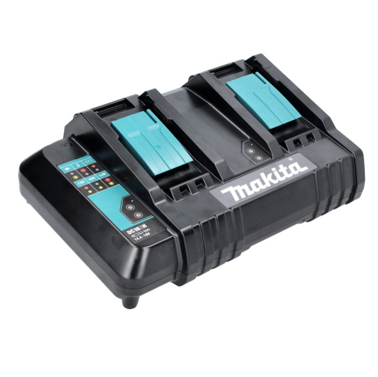 Makita DC 18 SH chargeur double 2x 14,4 V 2x 18 V (36 V) LXT (199687-4) courant de charge 2,6 ampères