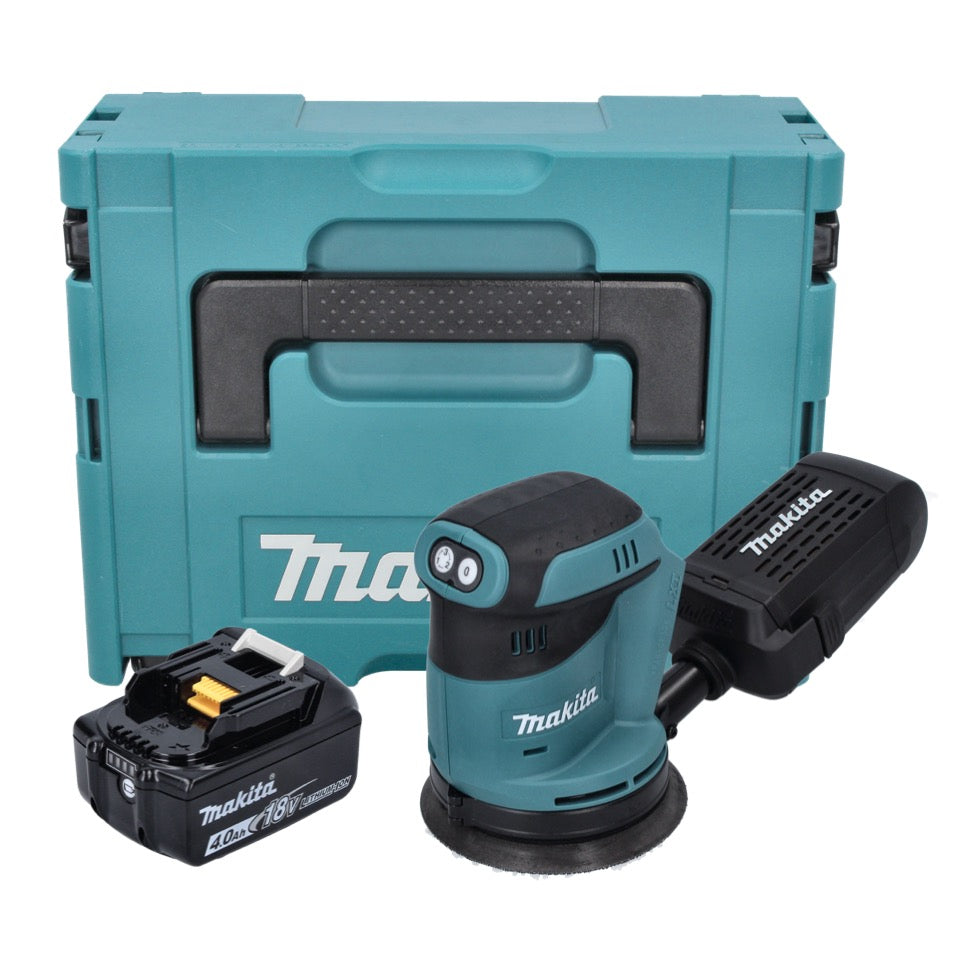 Makita DBO 180 M1J Akku Exzenterschleifer 18 V 125 mm + 1x Akku 4,0 Ah + Makpac - ohne Ladegerät - Toolbrothers