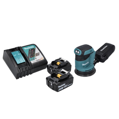 Makita DBO 180 RT Akku Exzenterschleifer 18 V 125 mm + 2x Akku 5,0 Ah + Ladegerät - Toolbrothers