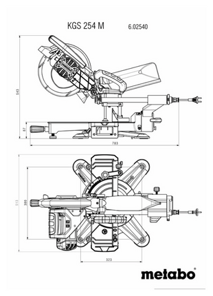 Scie à découper Metabo KGS 254 M 1800 W 254 mm (602540000)