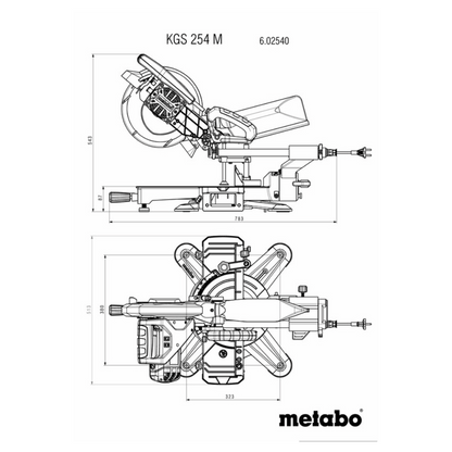 Scie à découper Metabo KGS 254 M 1800 W 254 mm (602540000)