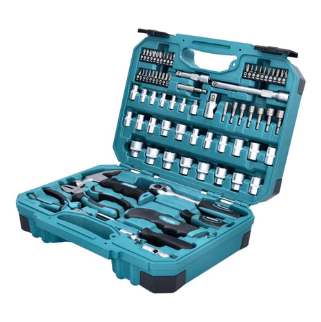 Makita Handwerkzeug Set 76 tlg. Chrom Vanadium Stahl ( E-10899 ) Bit / Zange / Hammer / Ratsche / Schraubendreher - Toolbrothers