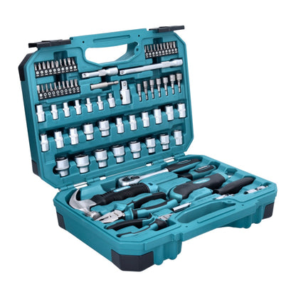 Makita Handwerkzeug Set 76 tlg. Chrom Vanadium Stahl ( E-10899 ) Bit / Zange / Hammer / Ratsche / Schraubendreher - Toolbrothers