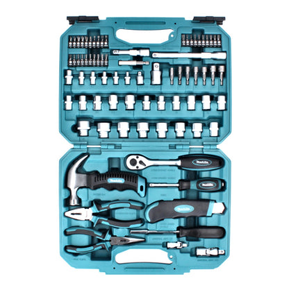 Makita Handwerkzeug Set 76 tlg. Chrom Vanadium Stahl ( E-10899 ) Bit / Zange / Hammer / Ratsche / Schraubendreher - Toolbrothers