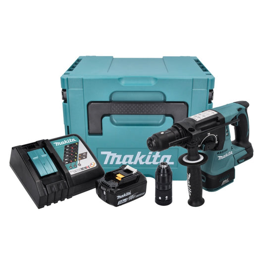 Makita DHR 243 RF1J marteau perforateur sur batterie 18 V 2,0 J SDS plus sans balais + 1x batterie 3,0 Ah + chargeur + Makpac