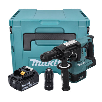 Makita DHR 243 M1J marteau perforateur sans fil 18 V 2,0 J SDS plus sans balais + 1x batterie 4,0 Ah + Makpac - sans chargeur