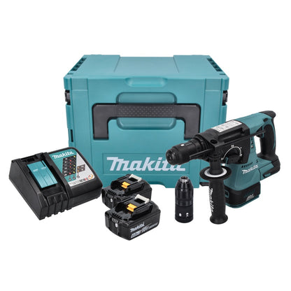 Makita DHR 243 RGJ marteau perforateur sur batterie 18 V 2,0 J SDS plus brushless + 2x batterie 6,0 Ah + chargeur + Makpac