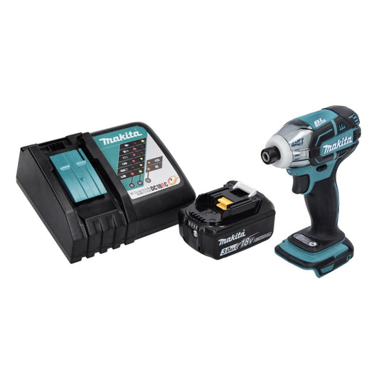 Makita DTS 141 RF1 visseuse à impulsion sans fil 18 V 40 Nm 1/4" sans balai + 1x batterie 3,0 Ah + chargeur