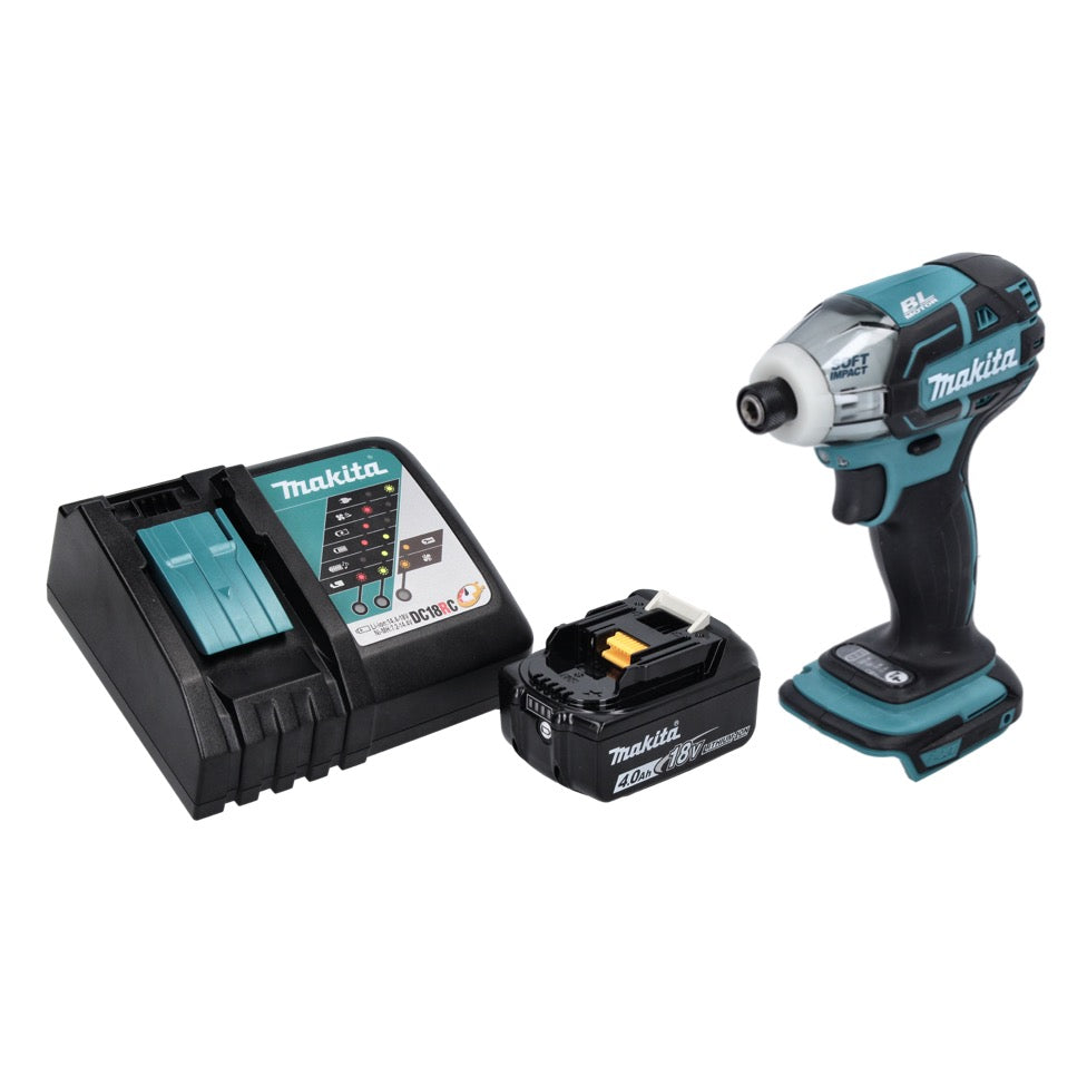 Makita DTS 141 RM1 Akku Impulsschrauber 18 V 40 Nm 1/4" Brushless + 1x Akku 4,0 Ah + Ladegerät