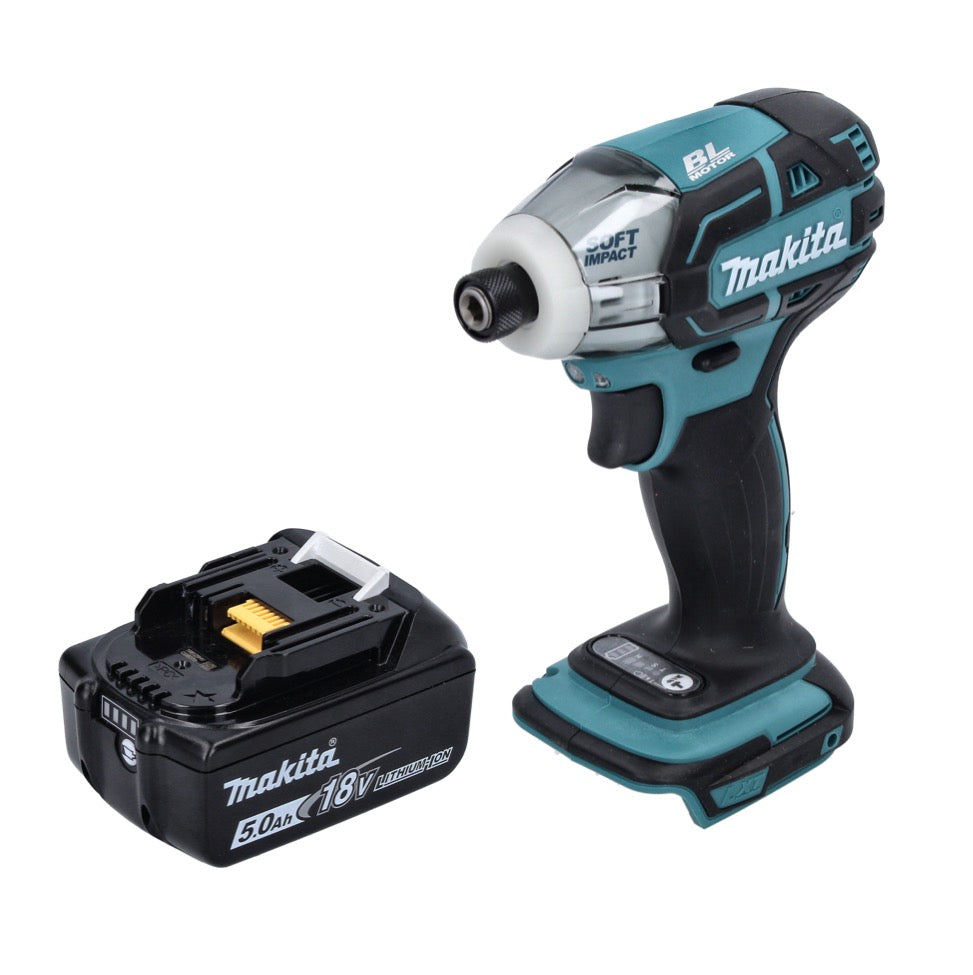 Makita DTS 141 T1 Akku Impulsschrauber 18 V 40 Nm 1/4" Brushless + 1x Akku 5,0 Ah - ohne Ladegerät