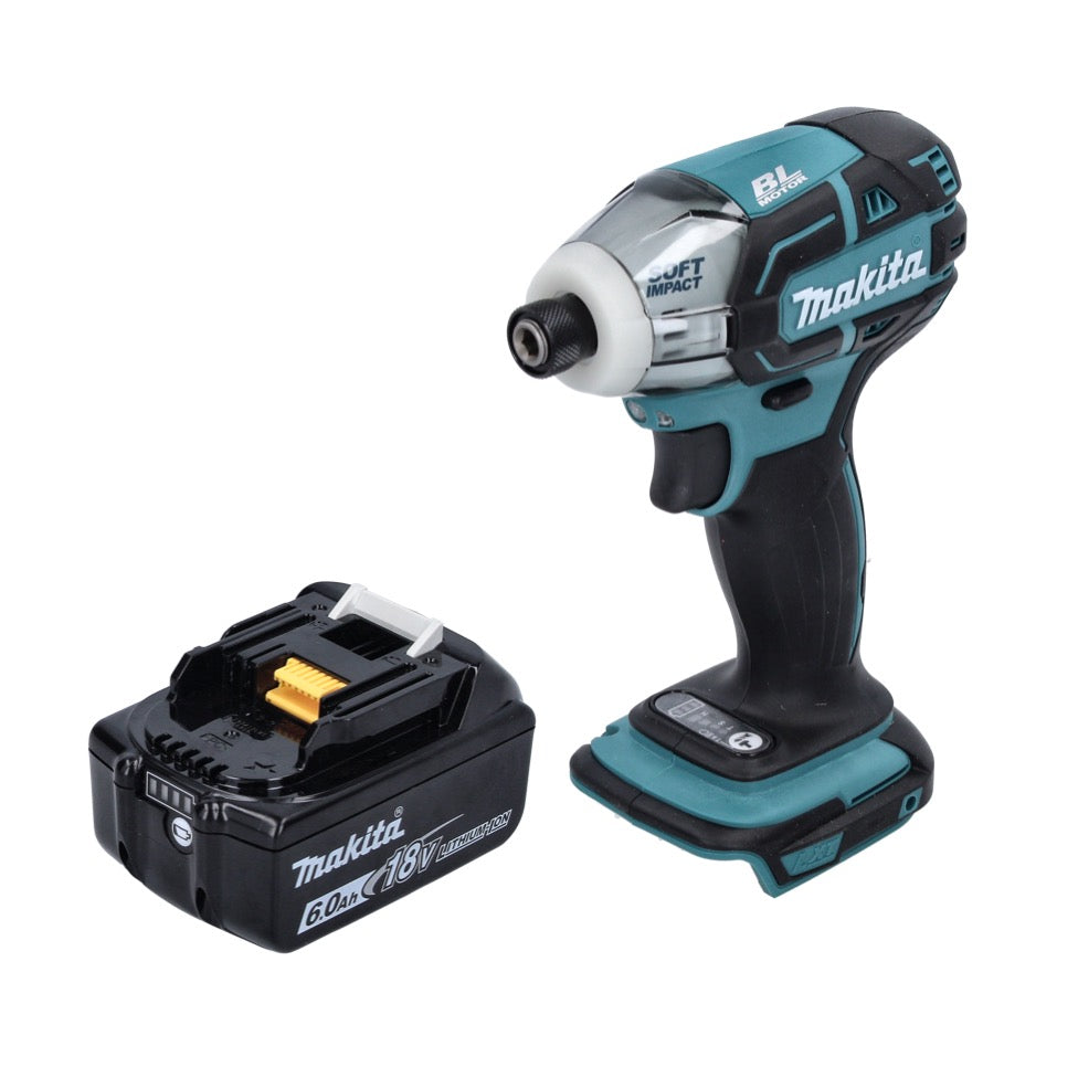 Makita DTS 141 G1 Akku Impulsschrauber 18 V 40 Nm 1/4" Brushless + 1x Akku 6,0 Ah - ohne Ladegerät